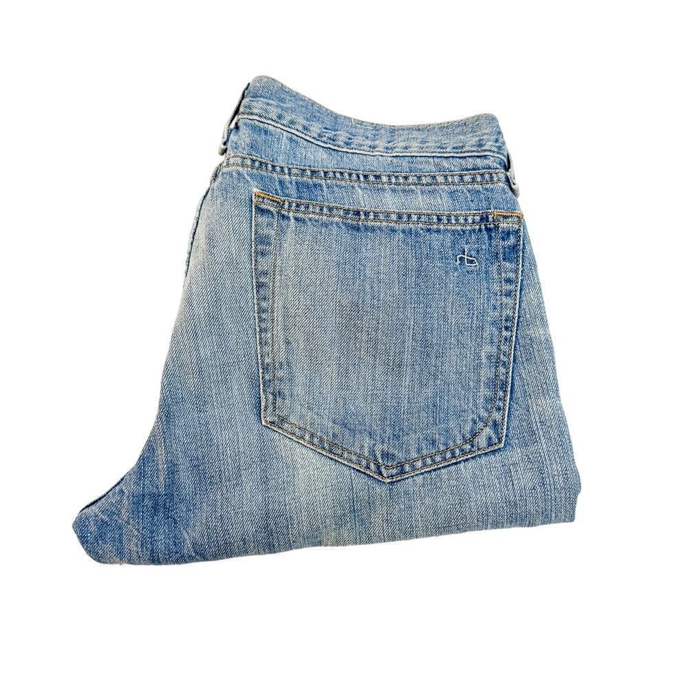 Rag & Bone Boyfriend Jean Light Wash Distressed Denim Size 25